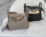 hermes mini lindy etoupe 大象灰金扣