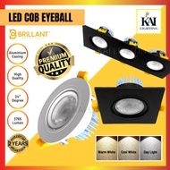 24º Performance LED COB Eyeball Double Triple Casing Bridgelux Recess Downlight Spotlight Ceiling Lampu siling 石膏灯