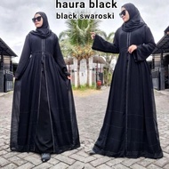 Lisar Abaya Hitam Turkey Gamis Maxi Dress Arab Saudi Turki Dubai Haura