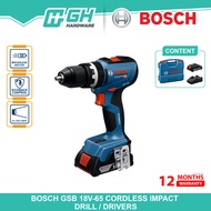 [ GH HARDWARE ] BOSCH GSB 18V-65 Cordless Impact Drill / Driver ( GSB18V65 / GSB 18V 65) - With Batt