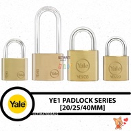 YALE YE1 Series - Essential Range Indoor Brass Padlock - 40mm/20mm/25mm