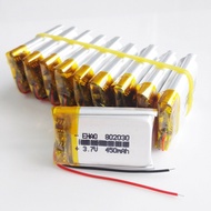 10 pcs 450mAh 3.7V Lipo Polymer แบตเตอรี่แบบชาร์จไฟสำหรับ GPS MP3 802030 Batteries