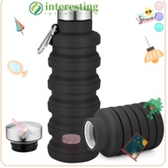 INTERESTING Foldable Water Bottle, Silicone Leakproof Collapsible Water Bottle, Portable BPA Free 17