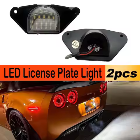 Car LED License Plate Lights For Chevrolet Corvette C4 C5 C6 Impala S10 SSR For Pontiac Fiero Firebi