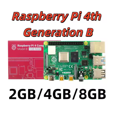 Raspberry Pi 4th Generation / B Model RaspberryPi 4 4B 8GB Development Board Programming AI Beginner
