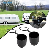 TAOS 2Pcs/Set Trailer Hitch Ball Cover, Black Plastic Tow Bar Ball Cover, Durable Hitch Cover Towing