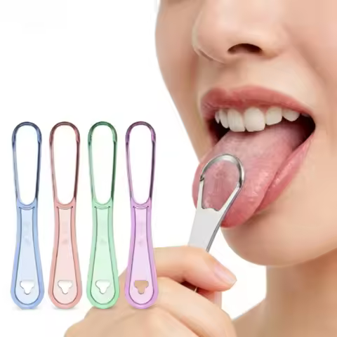 Tongue Scraper Tongue Cleaner PP Stainless Steel Material Oral Care Tool For Daily Mouth Cleaning An