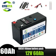 Brand new 12V 60Ah Portable Rechargeable Battery LiFePO4 Lithium Battery Built-in 5V 2.1A Usb Power 
