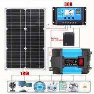 Peak 6000W Car Power Inverter Solar Panel System 12V to 110/220V Solar Panel 30A Controller Charger 