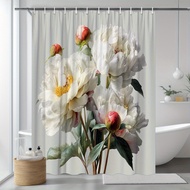 [48H Shipping] Elegant Peony Flower Bouquet Shower Curtain United States Europe North America