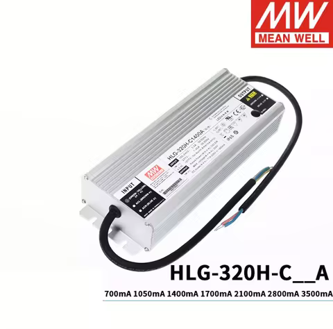 MEAN WELL 320W Constant Voltage + Constant Current LED Driver HLG-320H-12A /15A/24A/30A/36A/42A/48A/