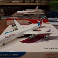 1/400 scale Eurowings Airbus A340-300 aircraft model (JC Wings)