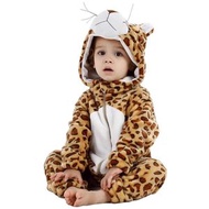 嬰兒動物服裝男女通用幼兒連身衣萬聖節裝扮連身褲-豹子-（2-6 個月-S碼）