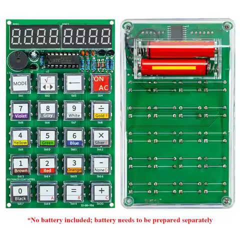 DIY New Electronics Calculator Kit STC8G1K17 TM1638 LED Digital Display Resistor Color Code Calculat
