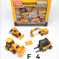 Syafahtoys - Diecast Construction Car Heavy Equipment Super Power Metal 4 Pcs F4