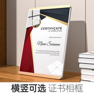 Appointment License Frame a5 Honor Certificate Frame Photo Frame Table Patented Customization Staff 