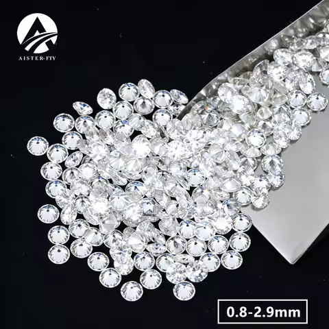 [ New EU Quality ] 1.0ct / Pack Super White D Color 3EX Small Size Moissanite Loose Stones 0.8-2.9mm