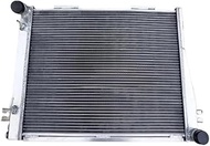 2 Rows Radiator, Compatible For BMW 5 E28 525i 528i 533i 535i 6E24 628/633/635 CSi AUTO AT, Aluminum