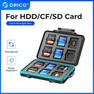 SD Card Case ORICO Memory Card Case Waterproof SD/TF Holder Anti-static Shockproof TF/SD/CF Cards Storage Protector Cover for Camera CF Cards