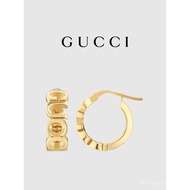 Gujia GUCCI Gucci "GUCCI" Letter Logo Hoop Earrings