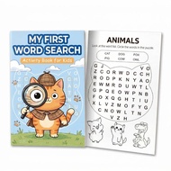 Children Word Search Coloring Book 12 Themes Word Search Coloring English Enlightenment Puzzle 0830