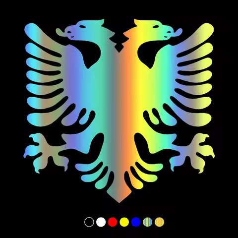 30625# Various Sizes Albanian Flag Eagle car sticker decal waterproof stickers on car rear bumper wi