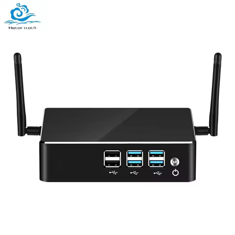 Helorpc Industrial Mini PC with Inter Core i3-5005U i5--4200U i7-4500U DDR3 RAM SSD Support Win10 Li
