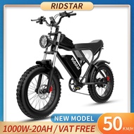 Promo Ridstar Q20 Sepeda Listrik 1000W 48V 20Ah Tahan Air Rem Minyak M