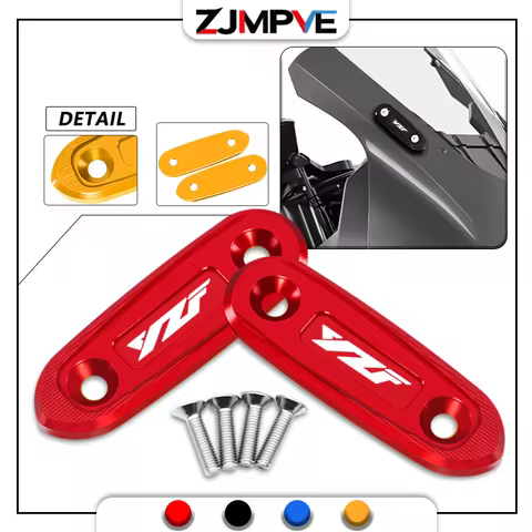 New Rearview Mirror Hole Cover For YZFR3 YZFR15 V3 yzfr3 yzfr15 Motorcycle Windscreen Driven Mirror