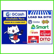 ۩ Tarpauline Gcash cash-in Cash-out (2n1BLUE) 18x24inch high quality makapal,glossy,tarpulin