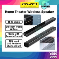 Awei Y999 Wireless Bluetooth Sound Bar Stereo Speaker TV Home Theater Awei Y990 Bass Home Speaker