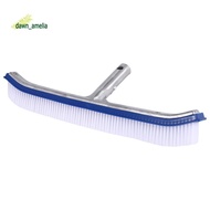 18 Inch Outdoor Pool Wall Brush Swimming Pool Cleaning Tool Aluminum Handle for Pond Spa  Pools Alga