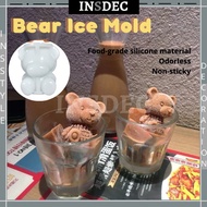 INS 3D Silicone Bear Ice Cube Mold Creative Coffee Milk Tea Ice Cube