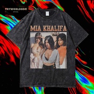 Tryworldbdg OFFICIAL "MIA KHALIFA" OVERSIZED T-Shirt | Washed Shirt | Stone WASH | Oversized T SHIRT