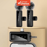 Plug & Play , iPhone、Android、、、Vlog   Mikrofon Tanpa Wayar Plug & Play untuk iPhone Android Laptop S