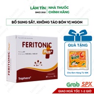 (Free 1 pack of delicious lozenges C) Feritonic Plus Traphaco Iron Supplement Plastic Tube Reduces t