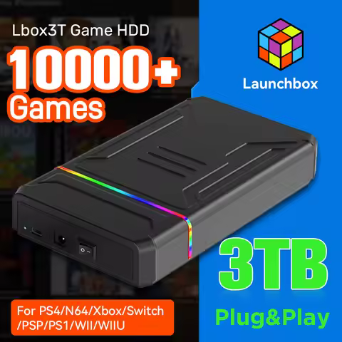 Lbox3T Portable Game Hard Drive For PS4/N64/Xbox/Switch/PS1/WIIU External Emulator Consoles For Win