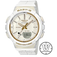 [Watchwagon] Casio Baby-G BGS-100GS-7A Step Tracker Analog Digitsl Ladies Watch White Resin Band BGS-100 bgs100