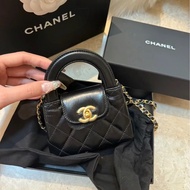Chanel mini shopping bag / Chanel 23k kelly 黑金手提皮革鏈包