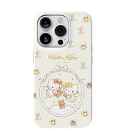 (เคสผสม) เคส Sanrio Hello Kitty ของแท้100% สำหรับ IPhone15เคส15pro 15Promax ปลอก14Promax 14pro Kuromi 14เคสแข็ง13Promax 13pro 13เคสกันกระแทกคู่12Promax 12 12pro 12Mini เมโลดี้กันกระแทก Little-Twin-Stars DT15S48 Cinnamoroll