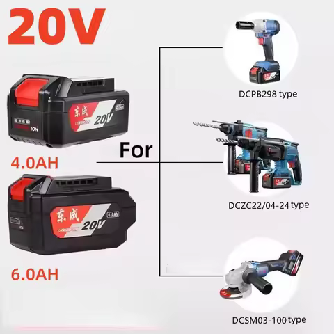 New Original for Dongcheng 20V 4.0Ah/6.0Ah DCSM03-100E angle grinder,DCPB298 electric wrench,DCZC22B