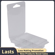 100 Packs Wax Melt Clamshells Molds Square, 6 Cavity Clear Plastic Cube Tray for Candle-Making & Soa