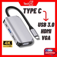 Type C to HDMI Adapter Type C Hub USB C to HDMI Type-C to VGA to USB-C Hub Type C HDMI Adapter Lapto