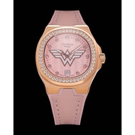 TOMAZ DC Wonder Woman Rosegold Pink Watch Jam Tanga Swarovski Crystal