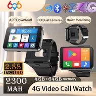 4G Smart Watch Android 11 Men Smartwatch Women Clock 2.88" Screen 2MP/8MP Dual Camera 4GB RAM 64GB R