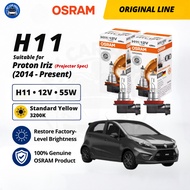 OSRAM Original Line H11 Halogen Low Beam Headlamp Bulb 2pcs 12V 55W Mentol Depan for Proton Iriz Pro