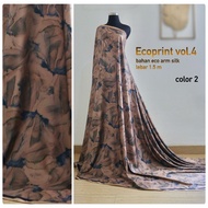 kain ecoprint silk brown// armany silk brown// ecoprint