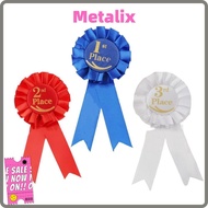 METALIX Rosette Ribbon, Recognition Ribbons Blue,Red,White Ribbon Award Set, Honorable Ribbon
