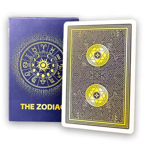 Astrological Sign Playing Cards PVC Frosted Waterproof Durable Deck of Cards Poker for Entertaining,