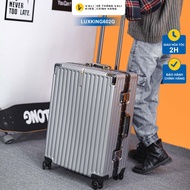 [2022 new] Super durable abs pc plastic aluminum frame buckle suitcase with hanger luxking602g